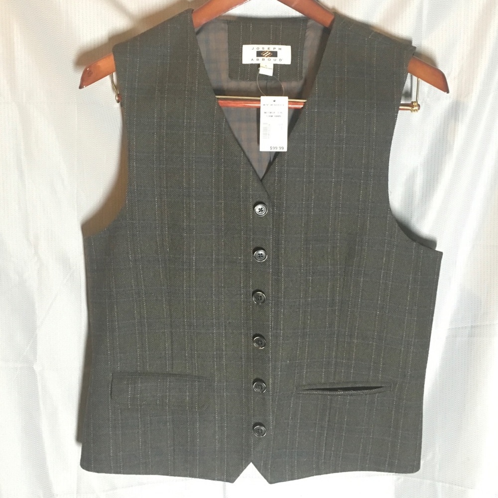 NWT Charcoal Gray Joseph Abboud Vest